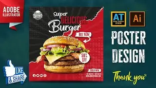 Create Food Poster Design Illustrator Tutorial | Adobe Tutorial
