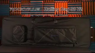 All About Your Rockville ROLLING BAG 88 Key Keyboard Case w/ Wheels+Trolley Handle and Large Pocket