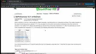 Exercise 12.7 (writeChars) Java Tutorial || Practice-It