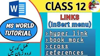 Ms word || hyper link_book marks_cross reference || Class #12