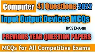 Computer mcqs for competitive Exams | Input Output Devices Mcq Questions | Student Success