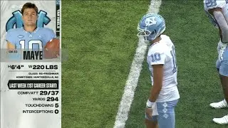 Drake Maye (North Carolina QB) vs Appalachian State 2022