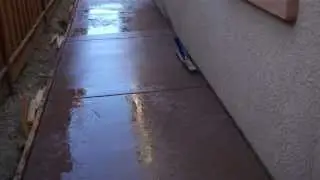 Veterans concrete,...light broom finish