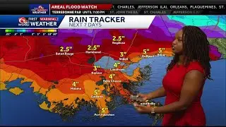Showers and thunderstorms continue throughout the day