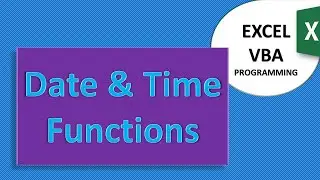 Date and Time Function in Excel VBA Programming in Urdu | VBA Excel 10/16