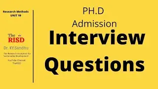 PhD Admission Interview questions | Dr. Sandhu | The RISD