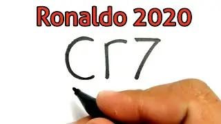 KEREN, cara menggambar kata CR7 menjadi CRISTIANO RONALDO CR7 pemain sepakbola Juventus