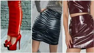 new trend of women latex skirts design