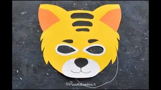 Lavoretto: Maschera da Tigre in Cartoncino | Tutorial 🐯