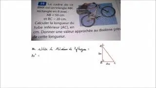 MonPlanMaths : Le cadre de ce BMX est un triangle ABC rectangle en B
