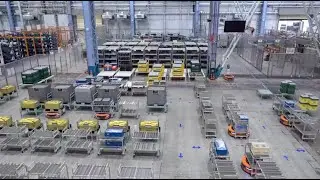 工場内物流革命《株式会社アイシン様 通い箱ハンドリング知能ロボット & AGV》