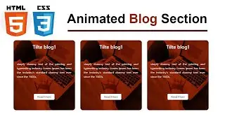 Custom Blog Page Using Html/Css with Hover Effects