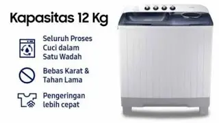 Mesin Cuci Samsung 12 Kg + Detergent Super45 = Bos Ada Yang Baru Nih...Mantul