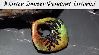 DIY Polymer Clay Tutorial: Polymer Clay Winter Juniper Leaf Pendant