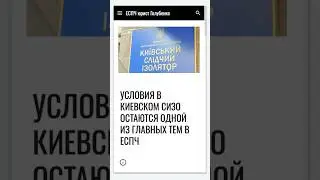 Условия в Киевском СИЗО остаются одной из главных тем в ЕСПЧ #еспч #єспл #европейскийсуд #юрист