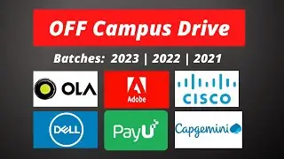 🔴 OFF CAMPUS DRIVE | Jobs and Internships | Batches: 2023 | 2022 | 2021 🔥🔥