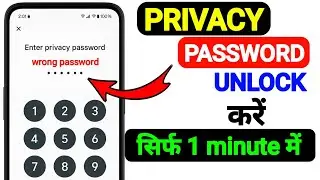 Privacy password reset | privacy password unlock secret | privacy password recovery