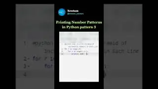 Printing Number patterns in Python Pattern 3.
