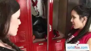 Girls in locker room being spied