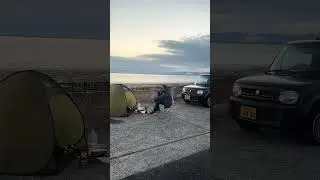 Camping 🏕️ near ariake sea 🌊 #camping #sea #tea #travel #japan #japantravel