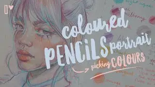 Portrait Study with Colored Pencils – Color Selection Process 🎨 Real-Time