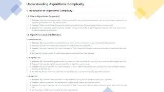 Getting started with Algorithmic Complexity