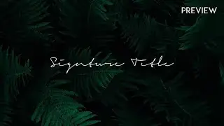 Awesome Signature Text Effect in Filmora | Preview