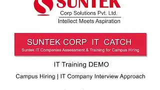 Suntek Corp Demo on Interview Questions | IT Companies Tests and Interview Questions