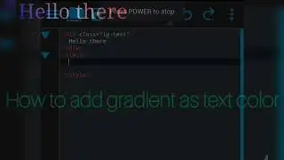 How to add gradient color to text in HTML and css