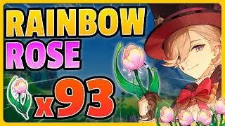 ALL 93 UPDATED Rainbow Rose !!!   (SPEEDRUN ROUTE) | Genshin Impact