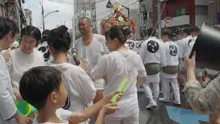 深川神明宮　例大祭　勇壮な水掛け祭　町神輿連合渡御（勢揃い）　2024/08/18  d3