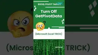 How to Hide / Turn Off GetPivotData for Excel Pivot Tables  