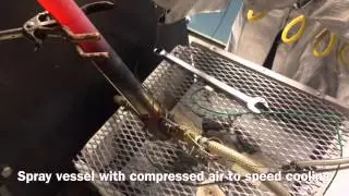 Quenching a TZM-type pressure vessel run