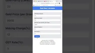 Build a Calculator with JavaScript  || Gold Rate Calculator in JavaScript Hindi 