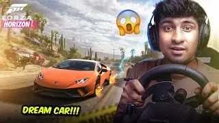 FINALLY DRIVING LAMBORGHINI MY DREAM CAR WITH REAL STEERING WHEEL