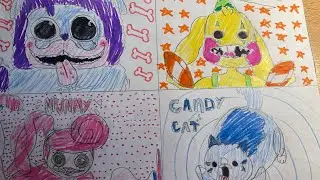 Как нарисовать/ candy cat, mummy, PJ, bonzo/ Poppy playtime chapter two