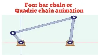 Four Bar Chain Mechanism Animation // Quadric Cyclic chain // Four bar chain linkage  mechanism