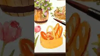 Let's paint a cute bread basket!