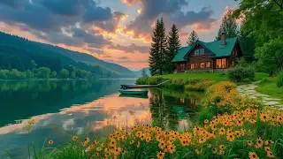 Piano Music for Deep Sleep - Quiet Lakeside Evening Piano for Soul Healing and Peaceful Rest