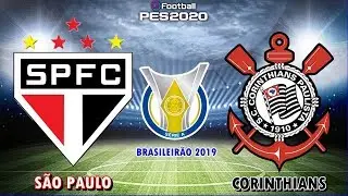 PES 2020 - São Paulo x Corinthians | Brasileirão 2019 | Gameplay. PS4