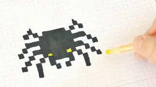 ПАУК по КЛЕТОЧКАМ - how to draw / pixel art