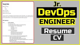 How to CREATE the PERFECT DevOps Engineer RESUME/CV | #noexperience