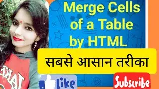 How to merge Cells of a table by html 