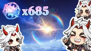 spending 685 wishes for Itto C6 R5 (Genshin Impact)