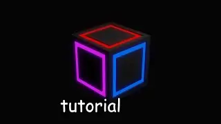How to make a simple cube with glowing lines in blender