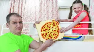 Lisa and Misha arranged a Pizza Challenge for dad