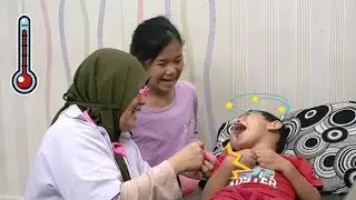 Samil sakit panas gara-gara mandi hujan - kompilasi bermain dokter-dokteran | Zein husna
