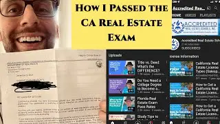 How I Passed the California Real Estate Exam (My RE Journey)