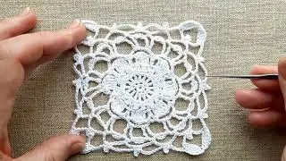 ✅ Beautiful crochet square Knitting from motifs
