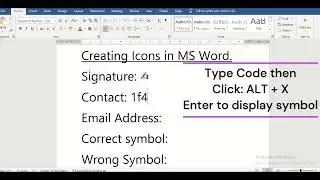 How to Create Icons in MS word #excel #shortvideo #shorts #exceltips